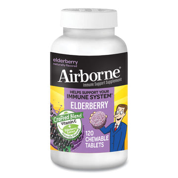 Airborne® Immune Support Chewable Tablets, Elderberry, 120 Tablets Per Bottle freeshipping - TVN Wholesale